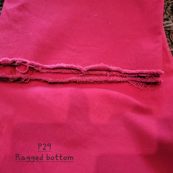 Levi's 569 Men's Zipperfly Jeans Red, with frayed bottoms. W40 L30 - Picture 6 of 10